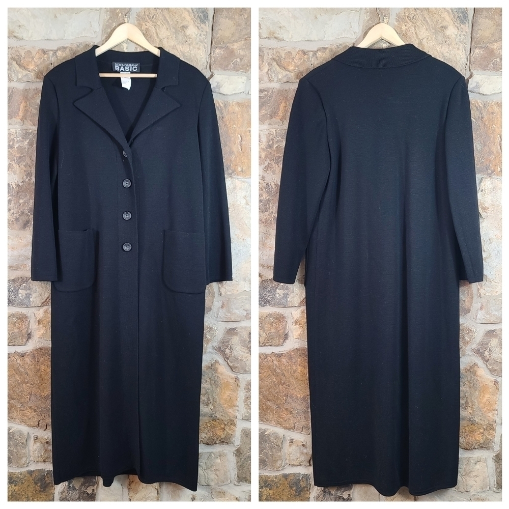 Dolce & Gabbana M MEDIUM L LARGE Wool Blend Knit Duster Cardigan Sweater Jacket